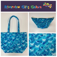 Large Tote Bag - Blue Butterflies Large Tote Bag - Blue Butterflies